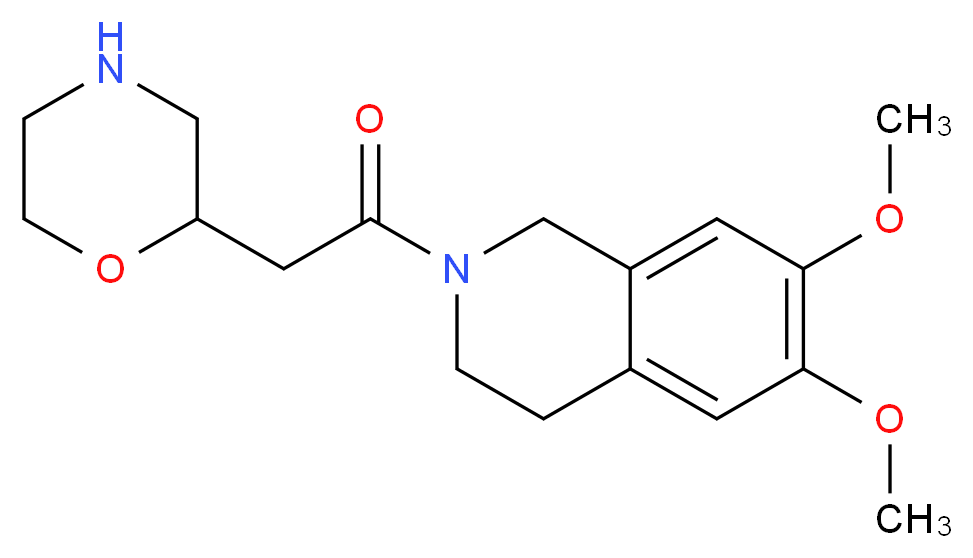 6,7-dimethoxy-2-(morpholin-2-ylacetyl)-1,2,3,4-tetrahydroisoquinoline_Molecular_structure_CAS_)