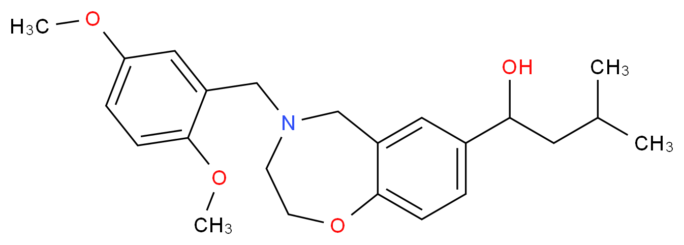 1-[4-(2,5-dimethoxybenzyl)-2,3,4,5-tetrahydro-1,4-benzoxazepin-7-yl]-3-methyl-1-butanol_Molecular_structure_CAS_)