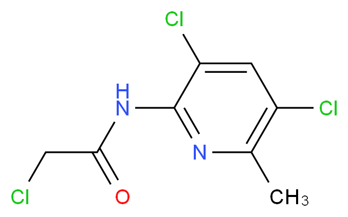 2-Chloro-N-(3,5-dichloro-6-methyl-pyridin-2-yl)-acetamide_Molecular_structure_CAS_)