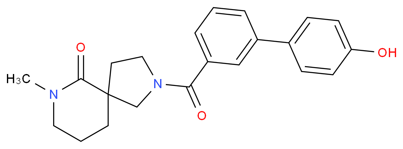 2-[(4'-hydroxybiphenyl-3-yl)carbonyl]-7-methyl-2,7-diazaspiro[4.5]decan-6-one_Molecular_structure_CAS_)