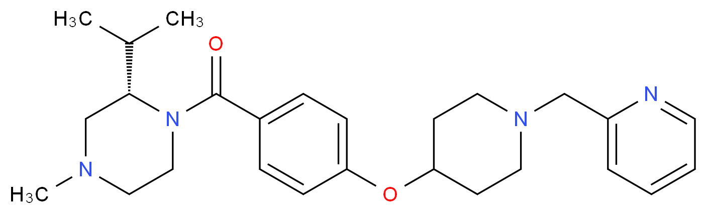 (2S)-2-isopropyl-4-methyl-1-(4-{[1-(2-pyridinylmethyl)-4-piperidinyl]oxy}benzoyl)piperazine_Molecular_structure_CAS_)