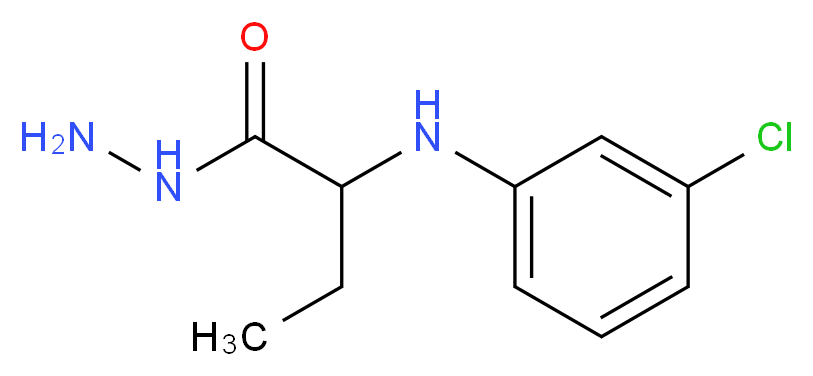 2-[(3-Chlorophenyl)amino]butanohydrazide_Molecular_structure_CAS_)
