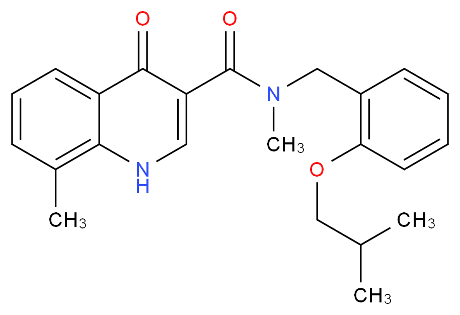 N-(2-isobutoxybenzyl)-N,8-dimethyl-4-oxo-1,4-dihydroquinoline-3-carboxamide_Molecular_structure_CAS_)