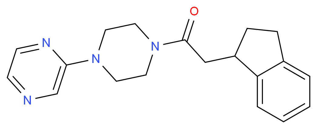 2-[4-(2,3-dihydro-1H-inden-1-ylacetyl)-1-piperazinyl]pyrazine_Molecular_structure_CAS_)