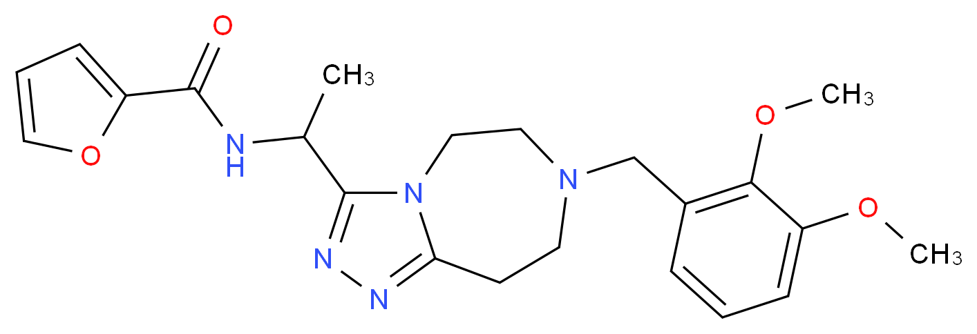 N-{1-[7-(2,3-dimethoxybenzyl)-6,7,8,9-tetrahydro-5H-[1,2,4]triazolo[4,3-d][1,4]diazepin-3-yl]ethyl}-2-furamide_Molecular_structure_CAS_)