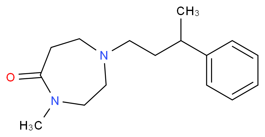 4-methyl-1-(3-phenylbutyl)-1,4-diazepan-5-one_Molecular_structure_CAS_)
