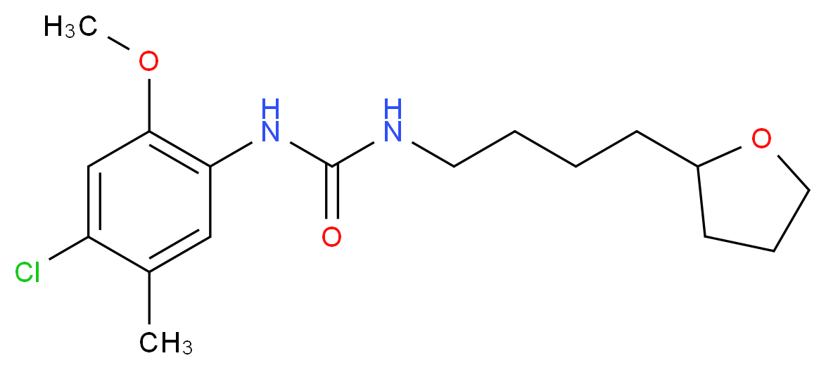 N-(4-chloro-2-methoxy-5-methylphenyl)-N'-[4-(tetrahydrofuran-2-yl)butyl]urea_Molecular_structure_CAS_)