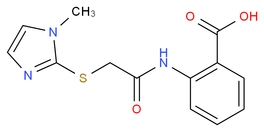 2-({[(1-methyl-1H-imidazol-2-yl)thio]acetyl}amino)benzoic acid_Molecular_structure_CAS_)
