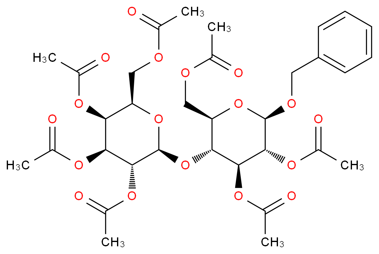 Benzyl 4-O-(2,3,4,6-tetra-O-acetyl-β-O-galactopyranosyl)- 2,3,6-tri-O-acetyl-β-D-glucopyranoside_Molecular_structure_CAS_67310-53-6)