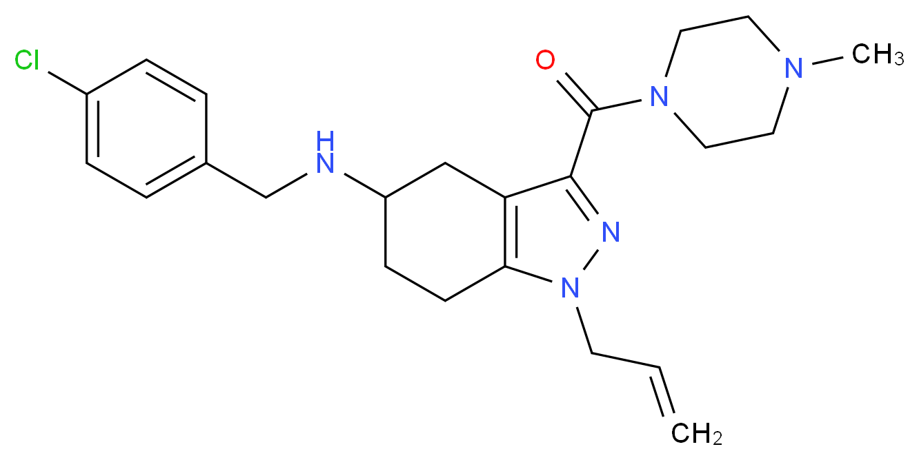 1-allyl-N-(4-chlorobenzyl)-3-[(4-methyl-1-piperazinyl)carbonyl]-4,5,6,7-tetrahydro-1H-indazol-5-amine_Molecular_structure_CAS_)