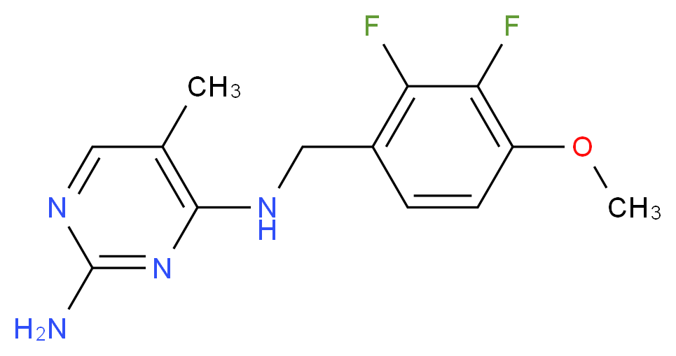 N~4~-(2,3-difluoro-4-methoxybenzyl)-5-methylpyrimidine-2,4-diamine_Molecular_structure_CAS_)