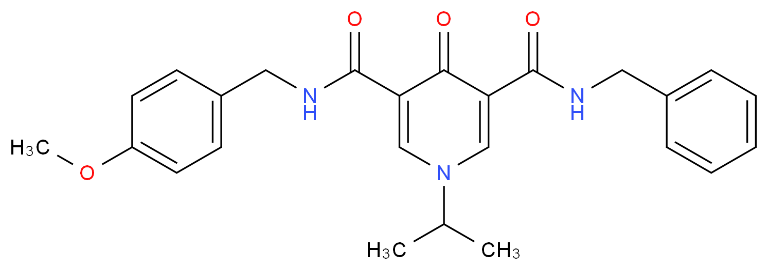 N-benzyl-1-isopropyl-N'-(4-methoxybenzyl)-4-oxo-1,4-dihydro-3,5-pyridinedicarboxamide_Molecular_structure_CAS_)
