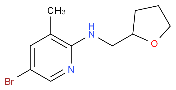 5-Bromo-3-methyl-N-(tetrahydro-2-furanylmethyl)-2-pyridinamine_Molecular_structure_CAS_)