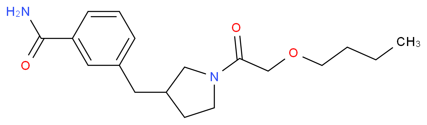 3-{[1-(butoxyacetyl)pyrrolidin-3-yl]methyl}benzamide_Molecular_structure_CAS_)