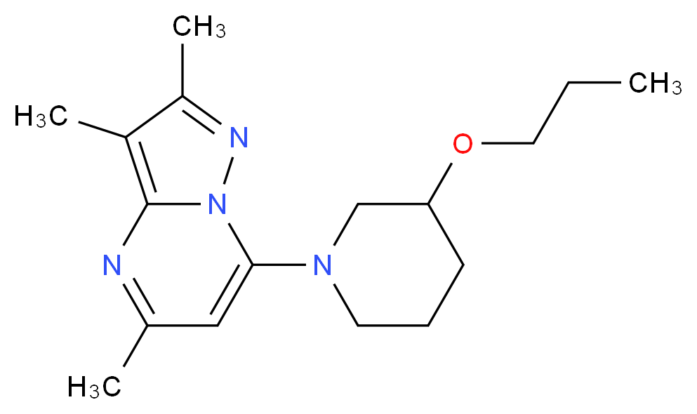 2,3,5-trimethyl-7-(3-propoxypiperidin-1-yl)pyrazolo[1,5-a]pyrimidine_Molecular_structure_CAS_)