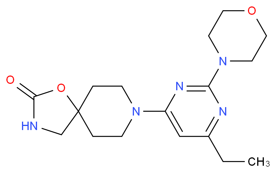 8-(6-ethyl-2-morpholin-4-ylpyrimidin-4-yl)-1-oxa-3,8-diazaspiro[4.5]decan-2-one_Molecular_structure_CAS_)