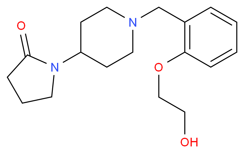 1-{1-[2-(2-hydroxyethoxy)benzyl]piperidin-4-yl}pyrrolidin-2-one_Molecular_structure_CAS_)