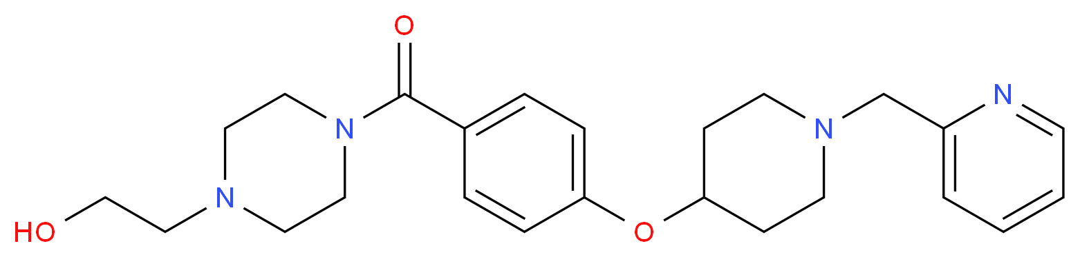 2-[4-(4-{[1-(2-pyridinylmethyl)-4-piperidinyl]oxy}benzoyl)-1-piperazinyl]ethanol_Molecular_structure_CAS_)