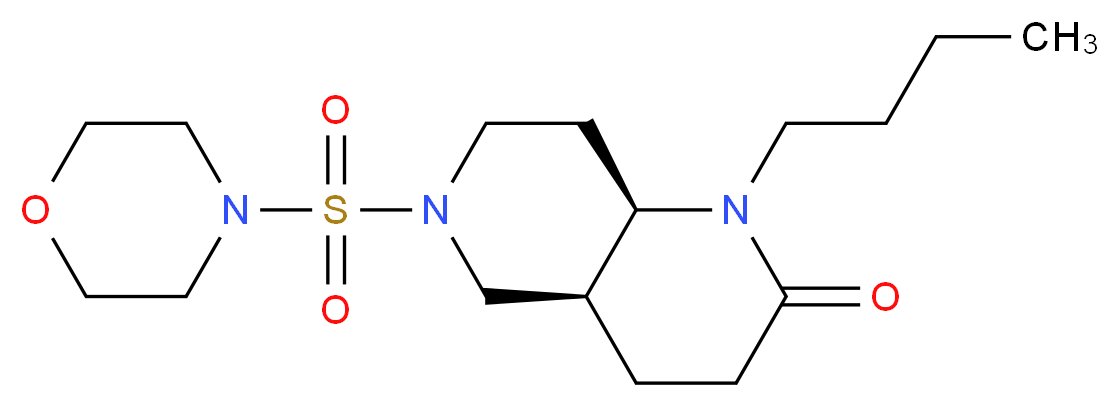 (4aS*,8aR*)-1-butyl-6-(morpholin-4-ylsulfonyl)octahydro-1,6-naphthyridin-2(1H)-one_Molecular_structure_CAS_)