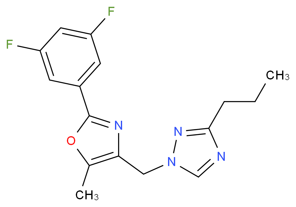 1-{[2-(3,5-difluorophenyl)-5-methyl-1,3-oxazol-4-yl]methyl}-3-propyl-1H-1,2,4-triazole_Molecular_structure_CAS_)