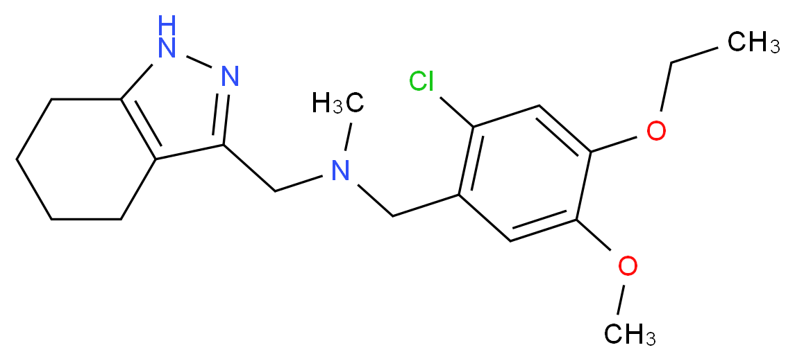(2-chloro-4-ethoxy-5-methoxybenzyl)methyl(4,5,6,7-tetrahydro-1H-indazol-3-ylmethyl)amine_Molecular_structure_CAS_)