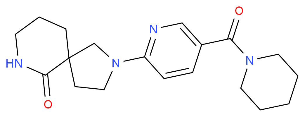 2-[5-(1-piperidinylcarbonyl)-2-pyridinyl]-2,7-diazaspiro[4.5]decan-6-one_Molecular_structure_CAS_)