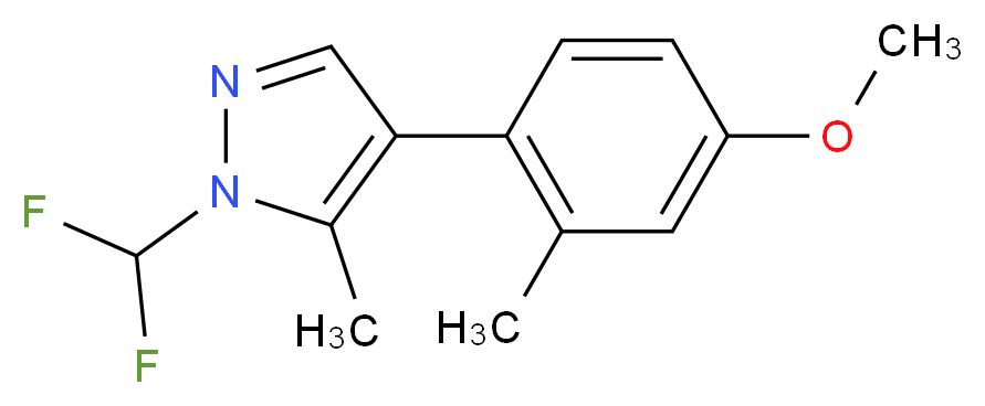 1-(difluoromethyl)-4-(4-methoxy-2-methylphenyl)-5-methyl-1H-pyrazole_Molecular_structure_CAS_)