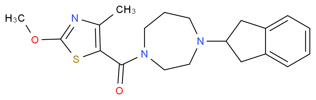 1-(2,3-dihydro-1H-inden-2-yl)-4-[(2-methoxy-4-methyl-1,3-thiazol-5-yl)carbonyl]-1,4-diazepane_Molecular_structure_CAS_)