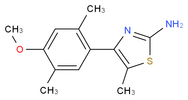 4-(4-Methoxy-2,5-dimethyl-phenyl)-5-methyl-thiazol-2-ylamine_Molecular_structure_CAS_)