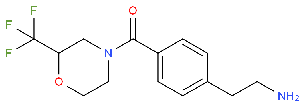 2-(4-{[2-(trifluoromethyl)-4-morpholinyl]carbonyl}phenyl)ethanamine_Molecular_structure_CAS_)