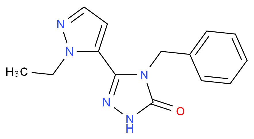 4-benzyl-5-(1-ethyl-1H-pyrazol-5-yl)-2,4-dihydro-3H-1,2,4-triazol-3-one_Molecular_structure_CAS_)