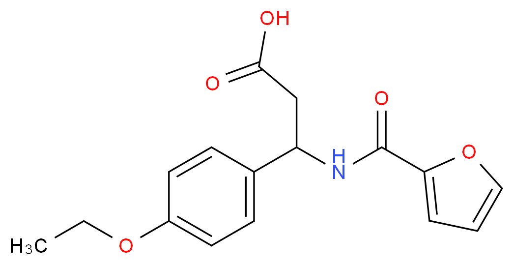 3-(4-Ethoxy-phenyl)-3-[(furan-2-carbonyl)-amino]-propionic acid_Molecular_structure_CAS_385400-96-4)