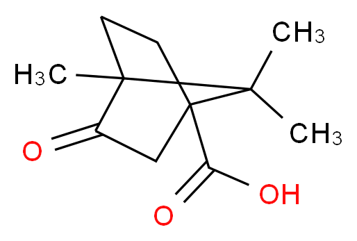4,7,7-Trimethyl-3-oxo-bicyclo[2.2.1]heptane-1-carboxylic acid_Molecular_structure_CAS_6703-31-7)
