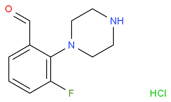 3-Fluoro-2-(1-piperazino)-benzaldehyde hydrochloride_Molecular_structure_CAS_)
