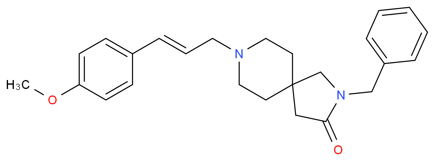 2-benzyl-8-[(2E)-3-(4-methoxyphenyl)prop-2-en-1-yl]-2,8-diazaspiro[4.5]decan-3-one_Molecular_structure_CAS_)