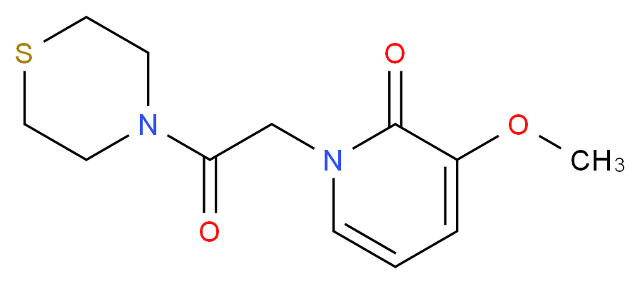 3-methoxy-1-(2-oxo-2-thiomorpholin-4-ylethyl)pyridin-2(1H)-one_Molecular_structure_CAS_)
