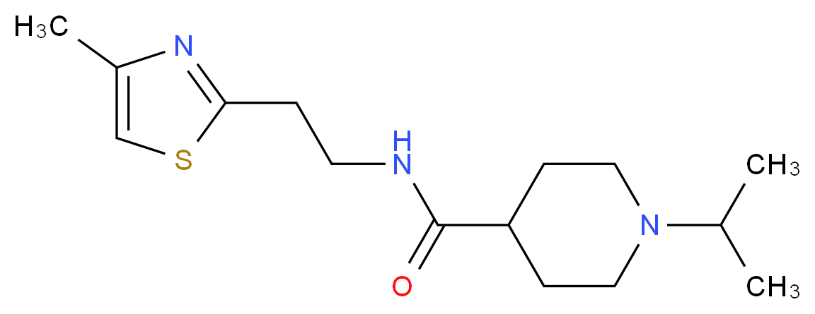 1-isopropyl-N-[2-(4-methyl-1,3-thiazol-2-yl)ethyl]-4-piperidinecarboxamide_Molecular_structure_CAS_)