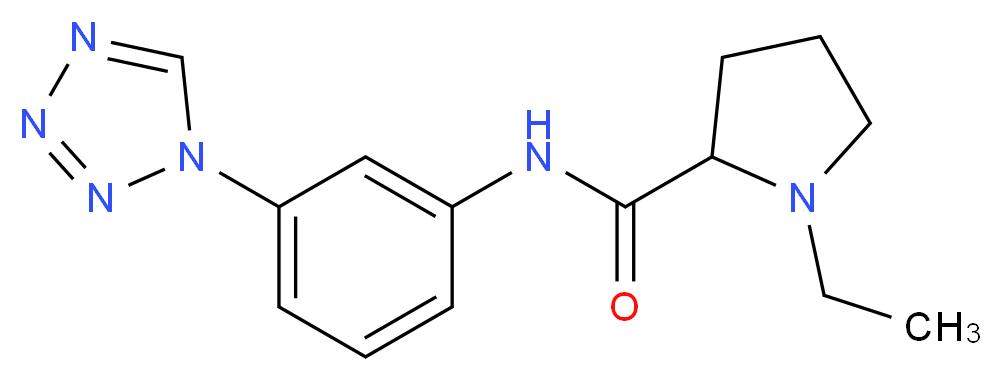 1-ethyl-N-[3-(1H-tetrazol-1-yl)phenyl]prolinamide_Molecular_structure_CAS_)