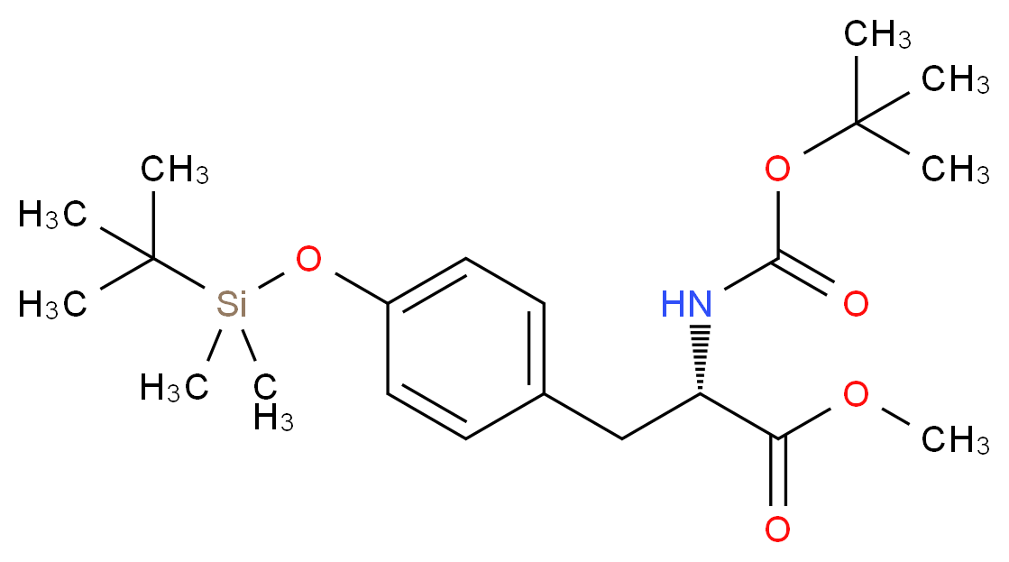 O-tert-Butyldimethylsilyl-N-t-butoxycarbonyl-L-tyrosine, Methyl Ester_Molecular_structure_CAS_112196-57-3)