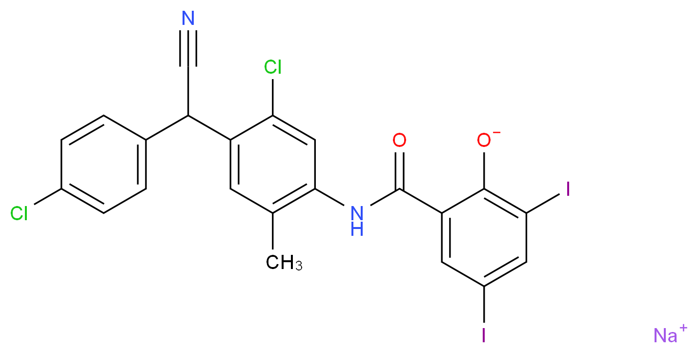 Closantel Sodium_Molecular_structure_CAS_61438-64-0)