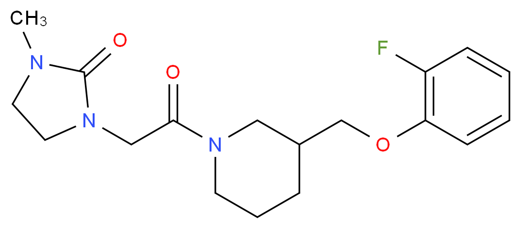 1-(2-{3-[(2-fluorophenoxy)methyl]piperidin-1-yl}-2-oxoethyl)-3-methylimidazolidin-2-one_Molecular_structure_CAS_)