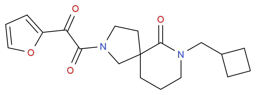 7-(cyclobutylmethyl)-2-[2-furyl(oxo)acetyl]-2,7-diazaspiro[4.5]decan-6-one_Molecular_structure_CAS_)