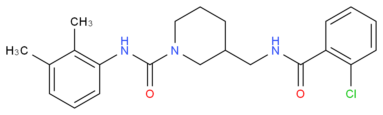3-{[(2-chlorobenzoyl)amino]methyl}-N-(2,3-dimethylphenyl)-1-piperidinecarboxamide_Molecular_structure_CAS_)