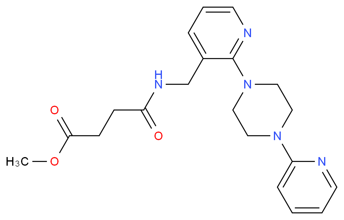 methyl 4-oxo-4-[({2-[4-(2-pyridinyl)-1-piperazinyl]-3-pyridinyl}methyl)amino]butanoate_Molecular_structure_CAS_)