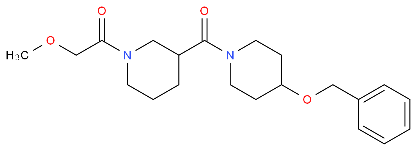 3-{[4-(benzyloxy)-1-piperidinyl]carbonyl}-1-(methoxyacetyl)piperidine_Molecular_structure_CAS_)