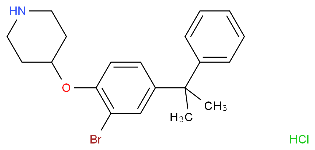 4-[2-Bromo-4-(1-methyl-1-phenylethyl)phenoxy]-piperidine hydrochloride_Molecular_structure_CAS_)