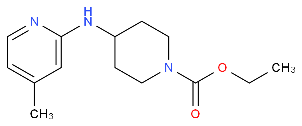 ETHYL 4-[(4-METHYLPYRIDIN-2-YL)AMINO]PIPERIDINE-1-CARBOXYLATE_Molecular_structure_CAS_)