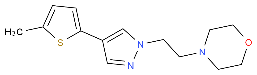 4-{2-[4-(5-methyl-2-thienyl)-1H-pyrazol-1-yl]ethyl}morpholine_Molecular_structure_CAS_)