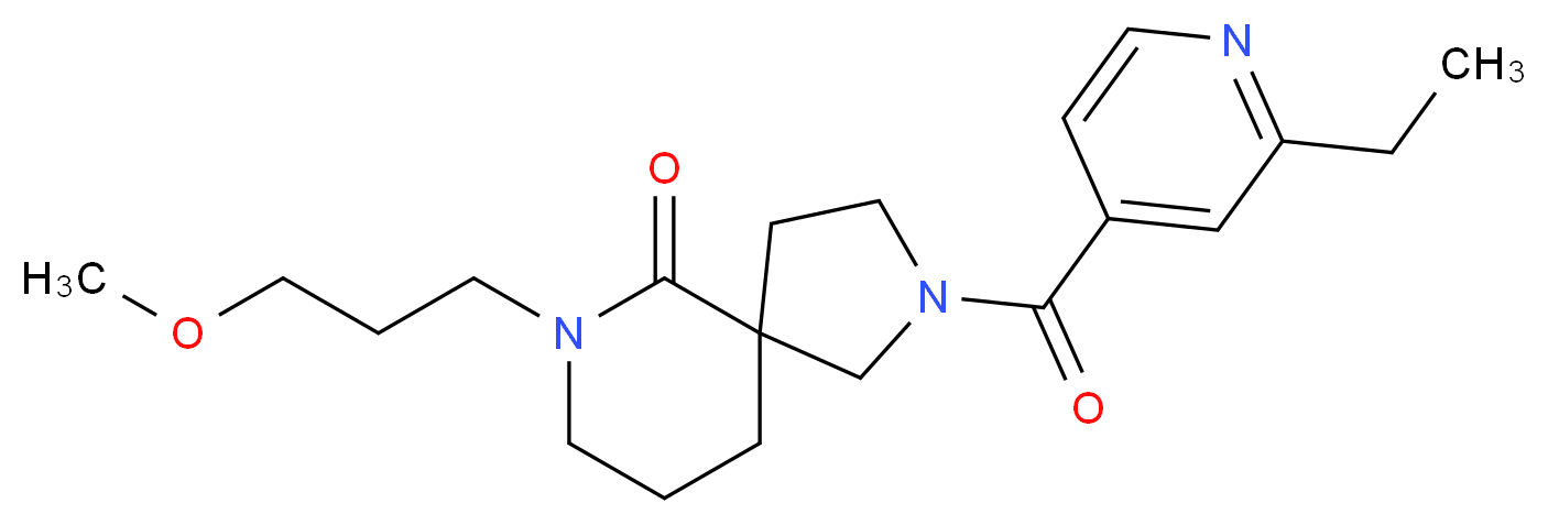 2-(2-ethylisonicotinoyl)-7-(3-methoxypropyl)-2,7-diazaspiro[4.5]decan-6-one_Molecular_structure_CAS_)