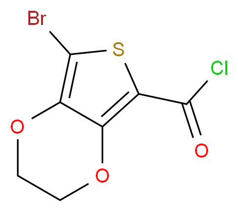 7-bromo-2,3-dihydrothieno[3,4-b][1,4]dioxine-5-carbonyl chloride_Molecular_structure_CAS_886851-53-2)